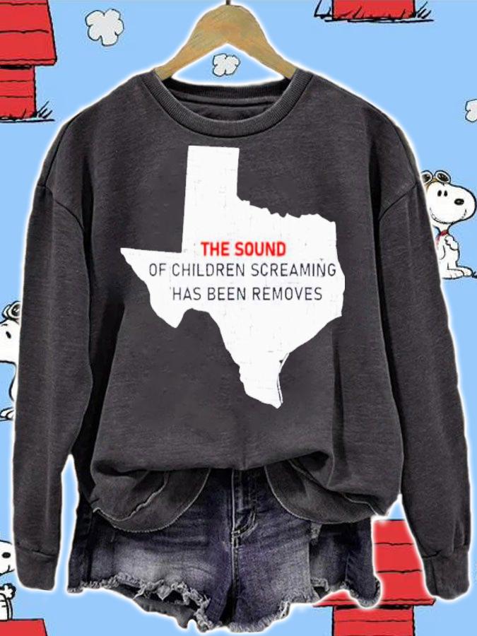 Texas The Sound Of Children Screaming Has Been Removed US Flag Shirt t-shirt sweatshirt