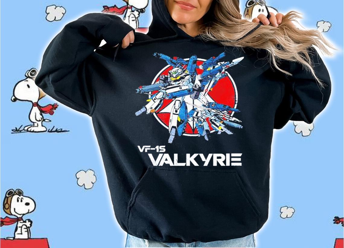 VF-1S Valkyrie Vintage Skull Squadron Macross Shirt t-shirt
