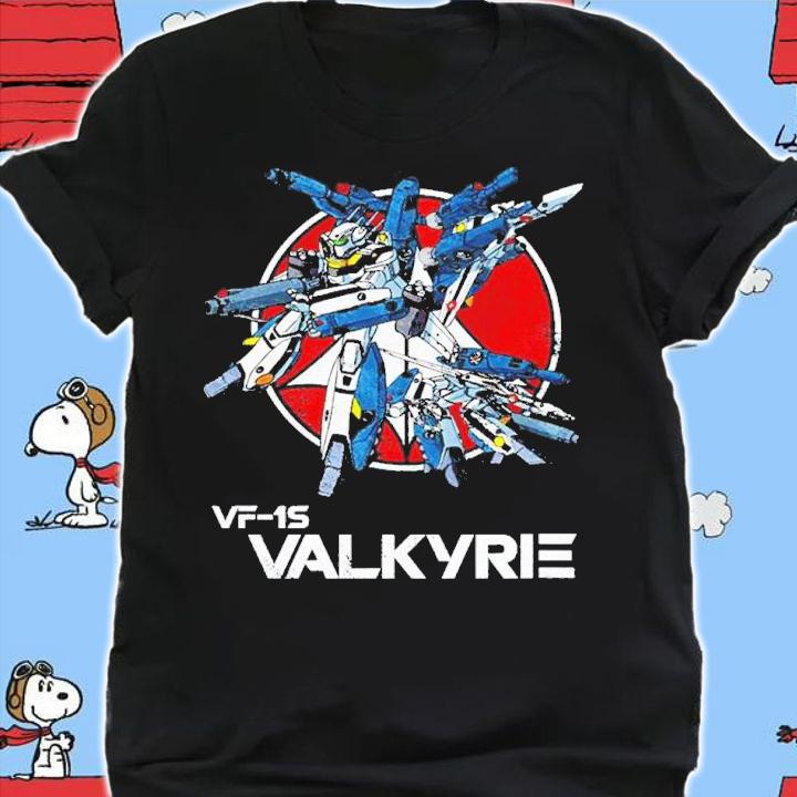VF-1S Valkyrie Vintage Skull Squadron Macross Shirt t-shirt