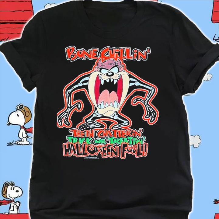 Vintage Taz Looney Tunes Halloween Bones shirt t-shirt shirt