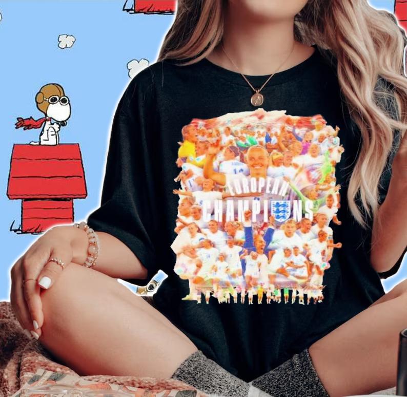 England Women's Euro 2022 Champions Football Team Collage T-Shirt t-shirt woman shirt