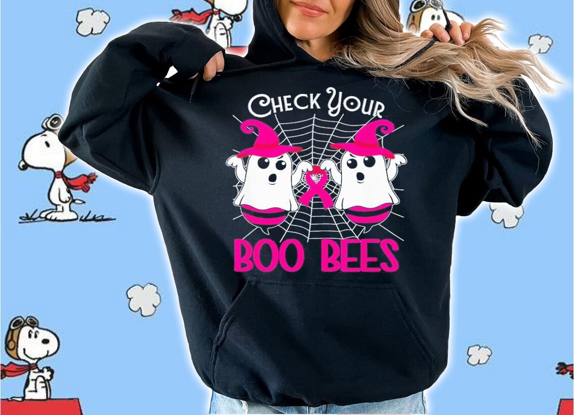 Halloween Check Your Boo Bees Funny Breast Cancer Shirt t-shirt hoodie