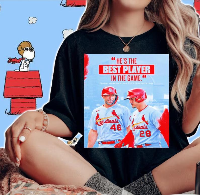 He's The Best Players In The Game Nolan Arenado On Paul Goldschmidt Shirt t-shirt woman shirt