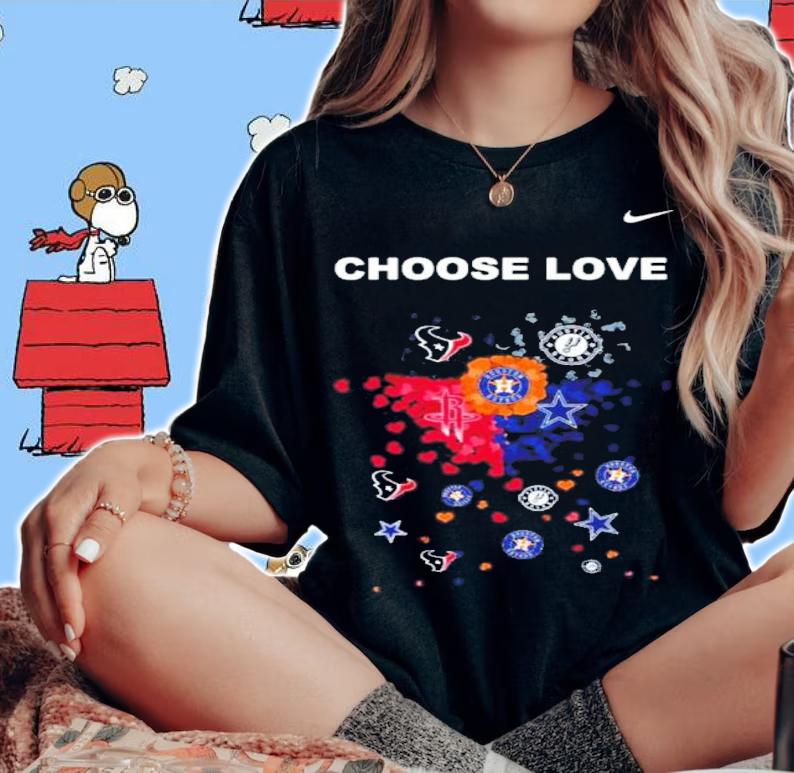 Heart Houston Sports Teams Choose Love Uvalde Shirt t-shirt woman shirt