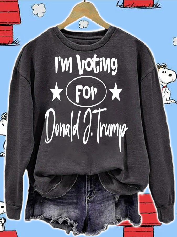 I'm Voting for Donald Trump Political Saying Trump 2024 T-Shirt t-shirt