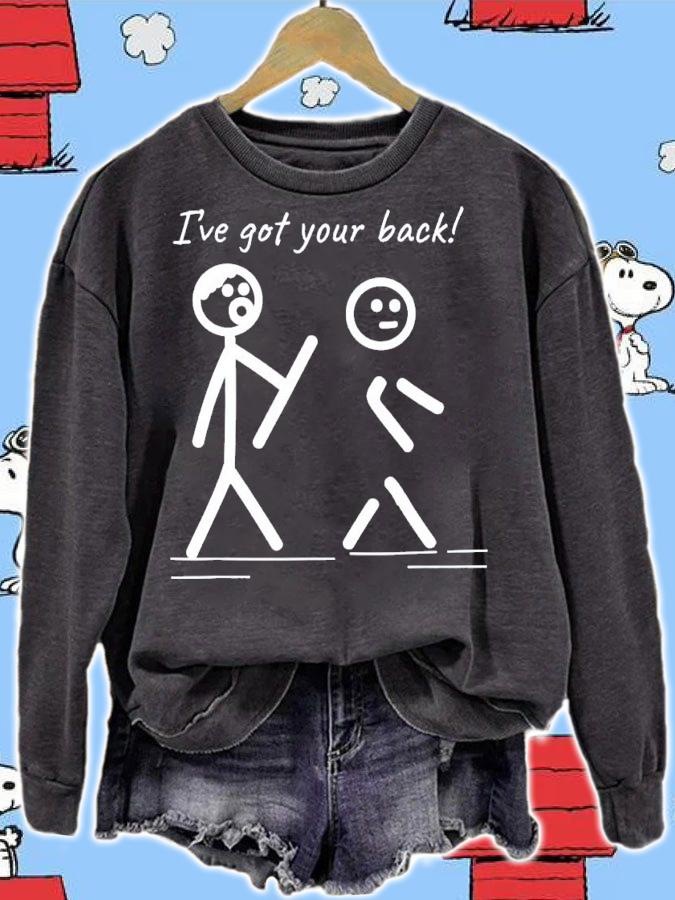 I've Got Your Back Stick Figure Friendship T-Shirt t-shirt sweatshirt