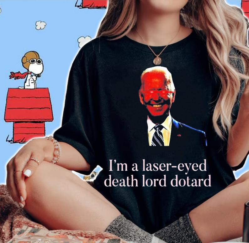 Lasers Eyed Biden Dark Brandon Viral Meme Trump Political T-Shirt t-shirt woman shirt