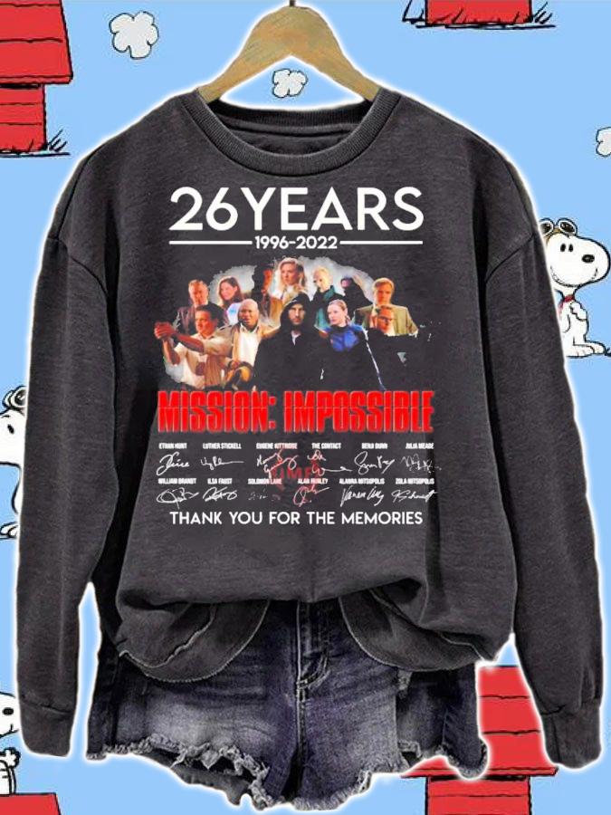 Official 26 Years 1996-2022 Mission Impossible Signatures Thank You For The Memories T-Shirt t-shirt