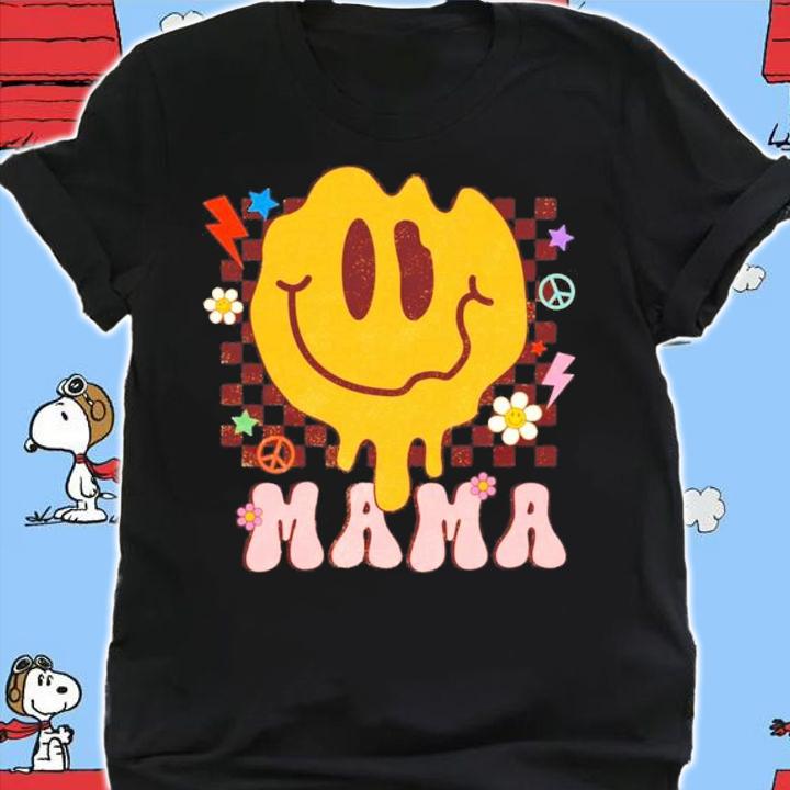 Retro Hippie Mama Smiley Shirt t-shirt