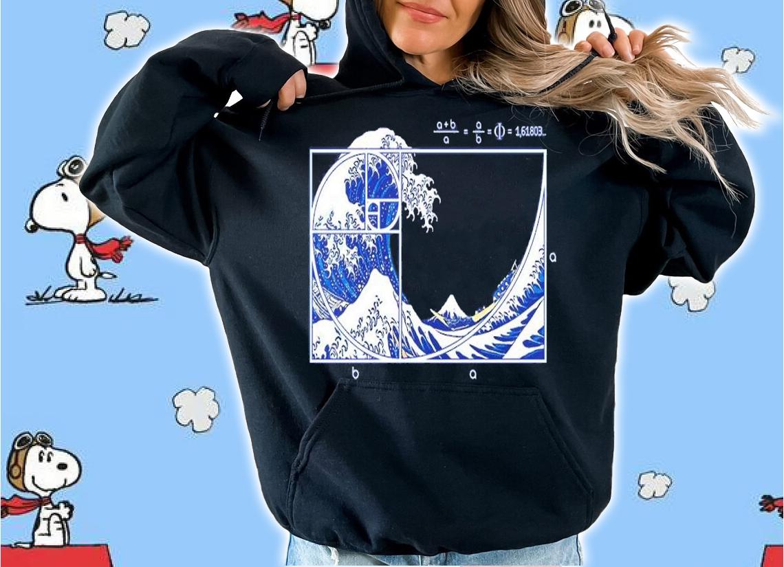 The Great Fibonacci Wave shirt t-shirt hoodie