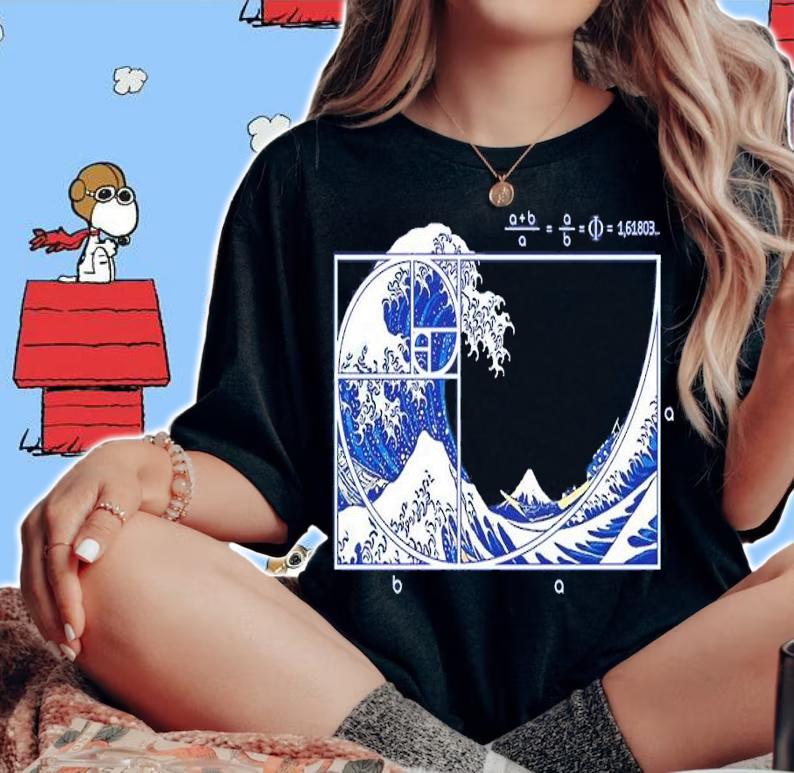 The Great Fibonacci Wave shirt t-shirt woman shirt