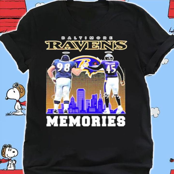Tony Siragusa And Jaylon Ferguson Memories Baltimore Ravens Signatures Shirt t-shirt shirt