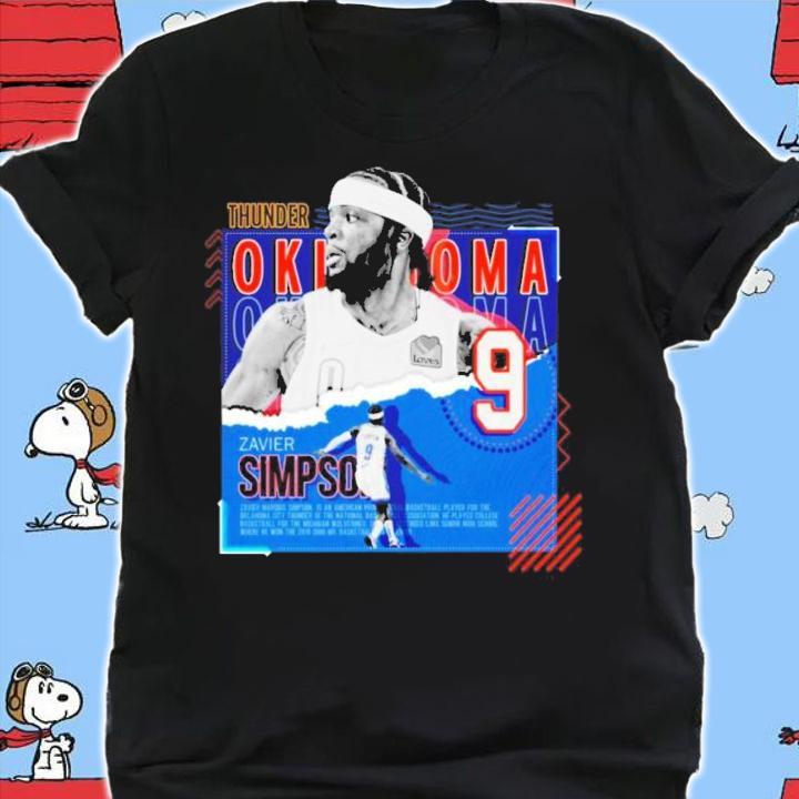 Zavier Simpson Basketball Paper Poster Thunder Shirt t-shirt