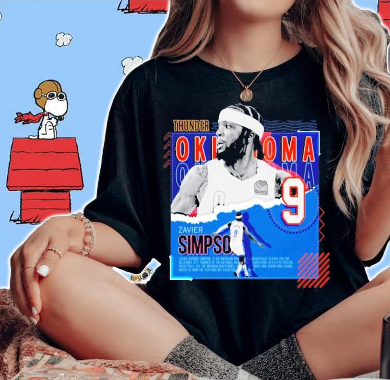 Zavier Simpson Basketball Paper Poster Thunder Shirt t-shirt