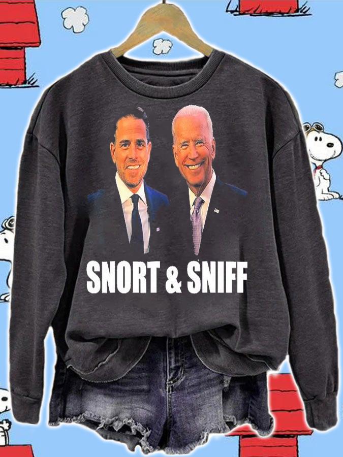 4th July Snort & Sniff Funny Biden T-Shirt t-shirt sweatshirt