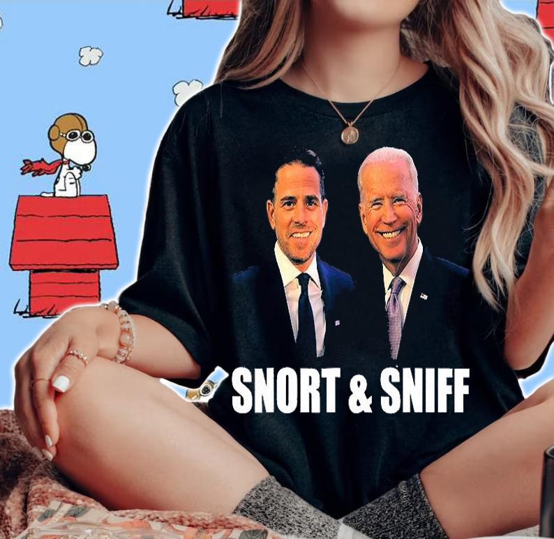 4th July Snort & Sniff Funny Biden T-Shirt t-shirt woman shirt