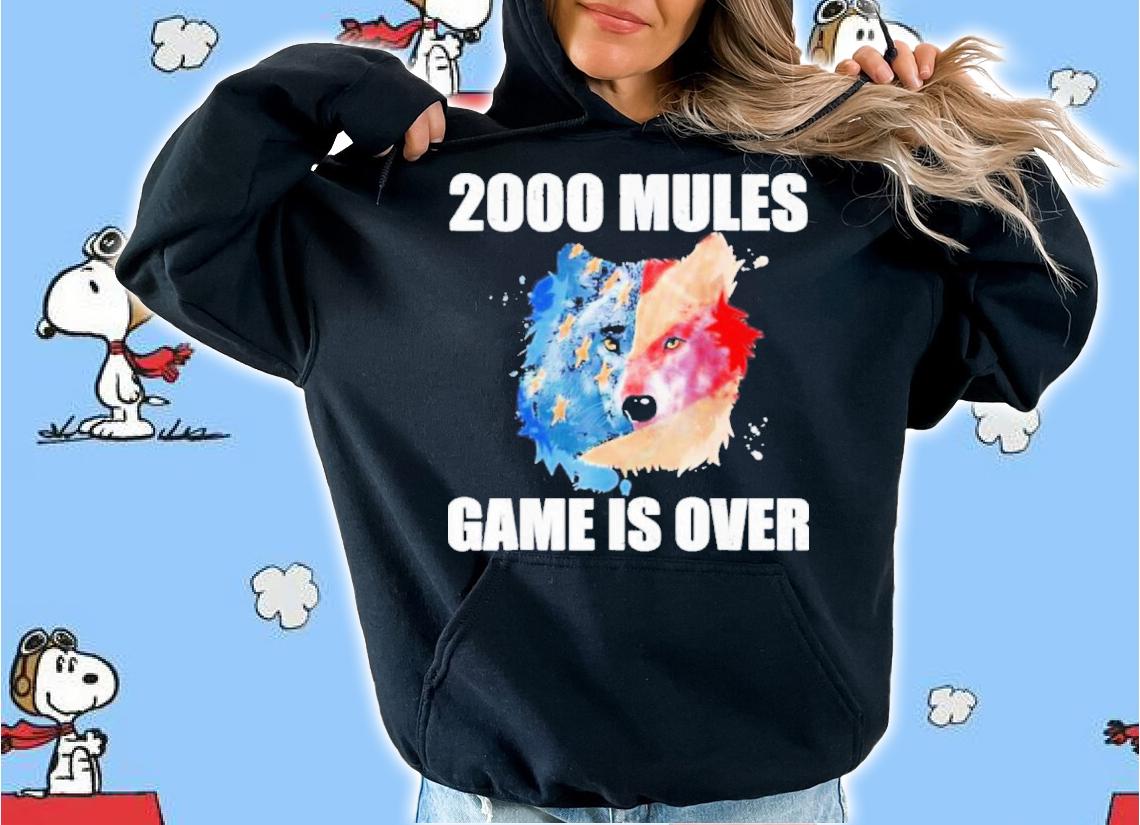 2000 Mules Game Is Over Pro Trump Wolf American Flag 2024 Shirt t-shirt