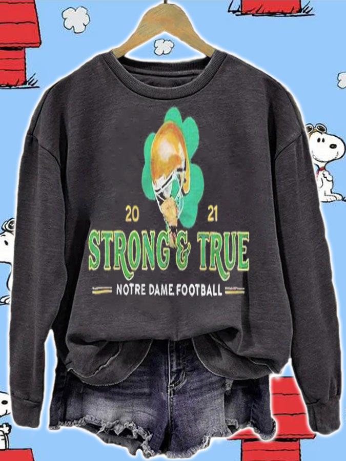2021 Strong And True Notre Dame Football T-shirt t-shirt