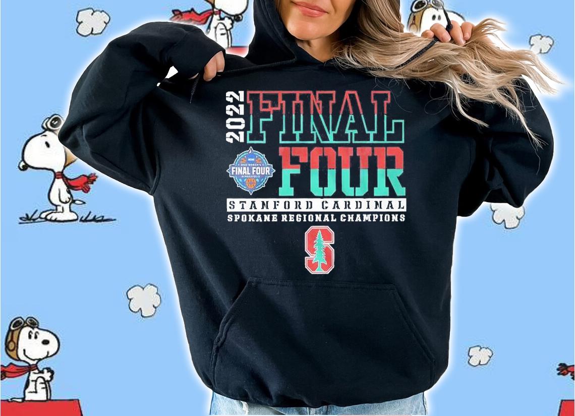 2022 Final Four Women's Basketball Stanford Cardinal Spokane Regional Champions T-Shirt t-shirt
