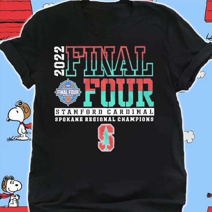 2022 Final Four Women's Basketball Stanford Cardinal Spokane Regional Champions T-Shirt t-shirt