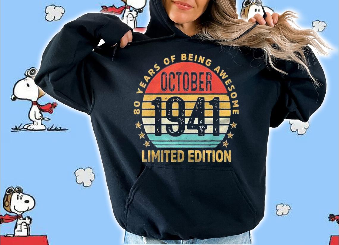 81 Years Old Gifts October 1941 Limited Edition 81St Birthday Shirt t-shirt
