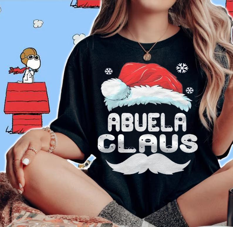 Abuela Claus Matching Family Christmas Pajamas Xmas Santa Shirt t-shirt