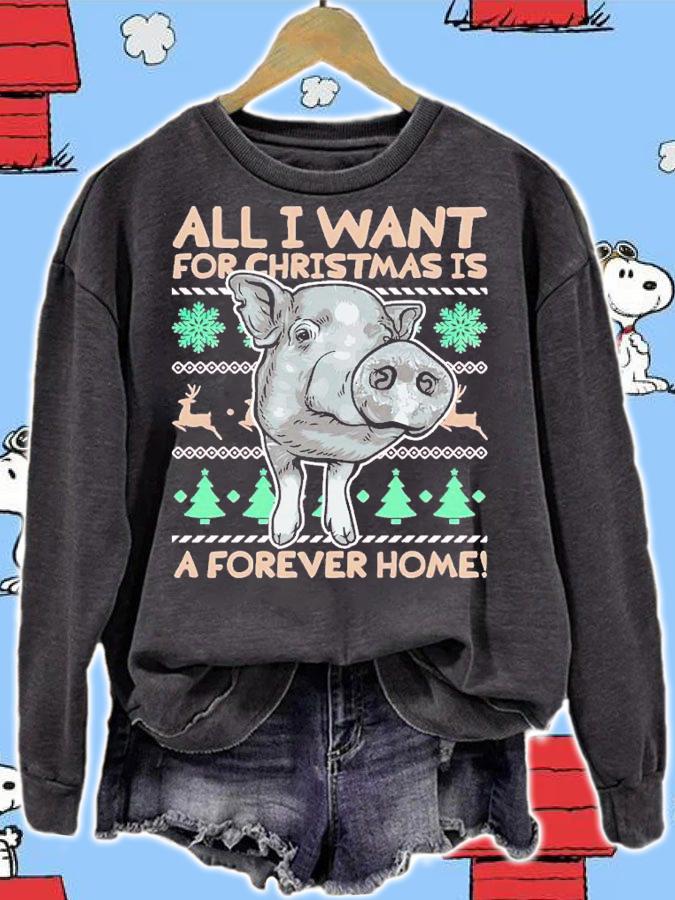All I want for Christmas is a forever home big shirt t-shirt