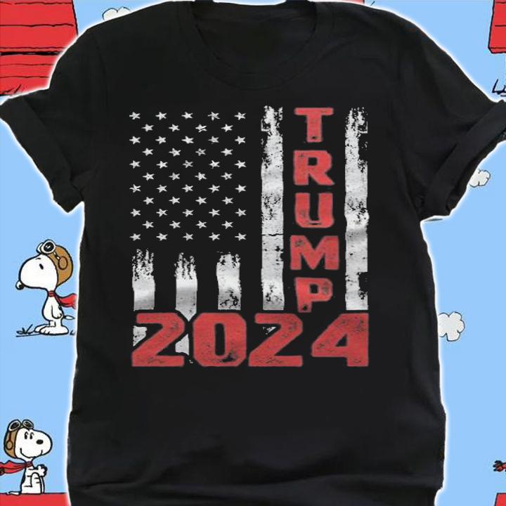 American Flag Trump 2024 T-Shirt t-shirt