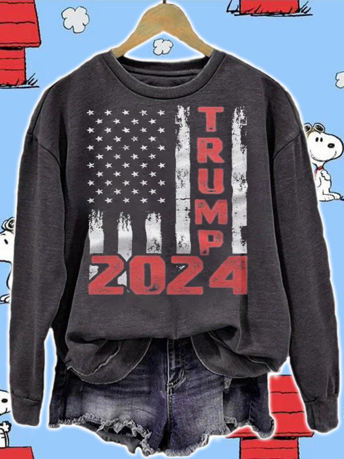 American Flag Trump 2024 T-Shirt t-shirt