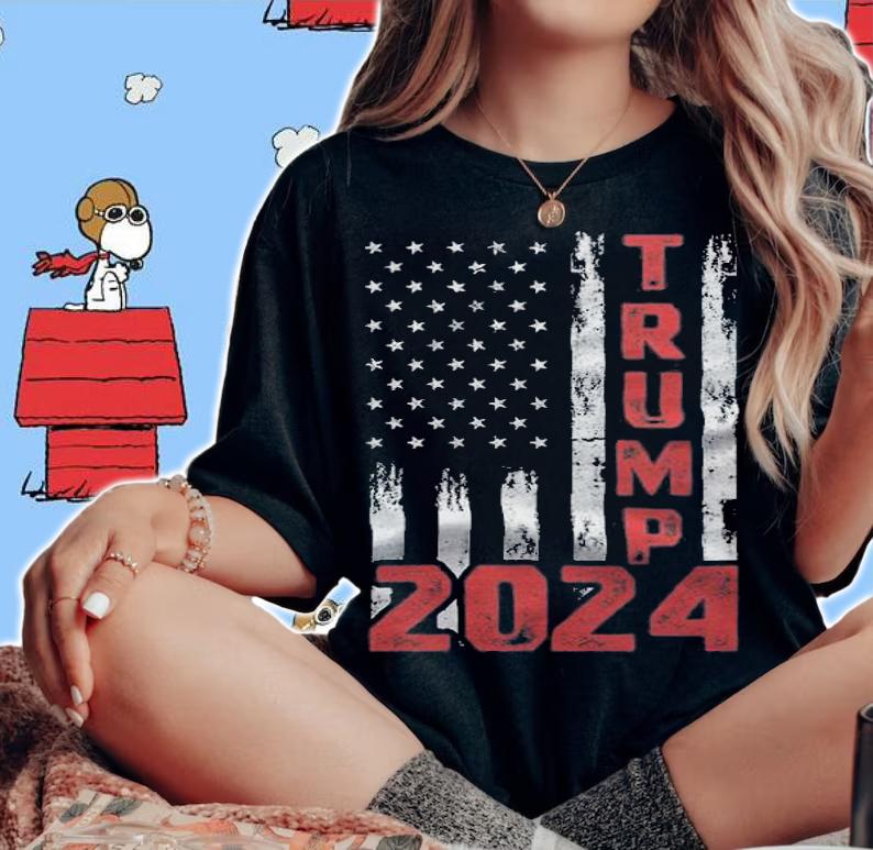 American Flag Trump 2024 T-Shirt t-shirt