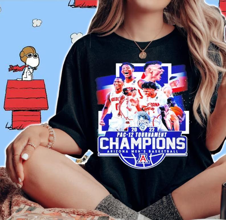 Arizona Wildcats 2022 PAC-12 Tournament Champions Arizona Men's Basketball Shirt t-shirt