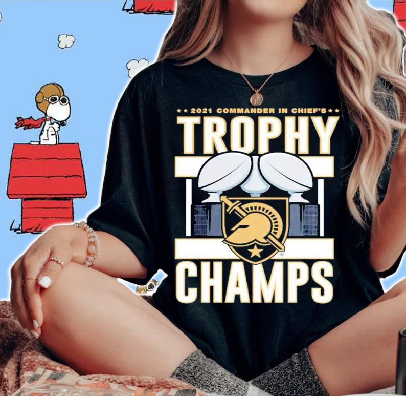 Army Black Knights Black 2021 Commander-in-Chief's Trophy Winner Shirt t-shirt woman shirt