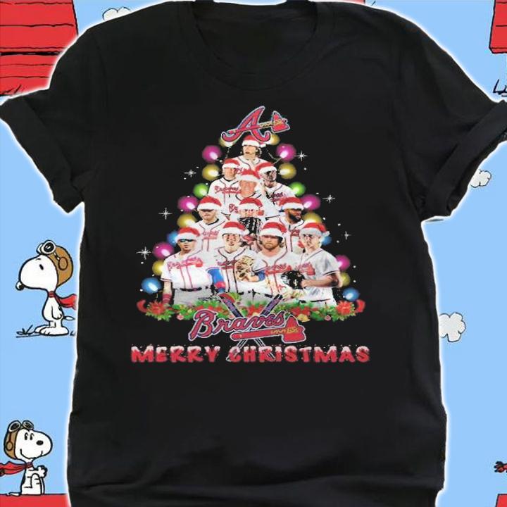 Atlanta Braves Merry Christmas Tree shirt t-shirt shirt