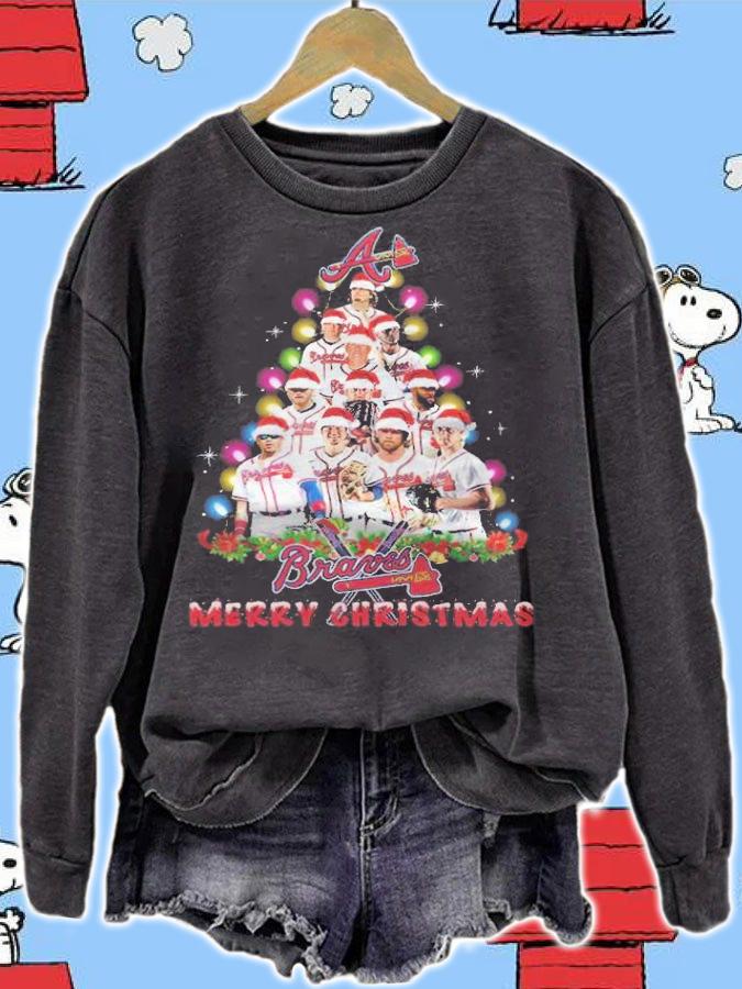 Atlanta Braves Merry Christmas Tree shirt t-shirt sweatshirt