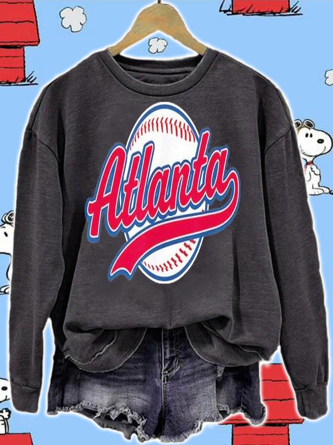 Atlanta Tee Vintage Baseball Throwback Retro T-Shirt t-shirt sweatshirt