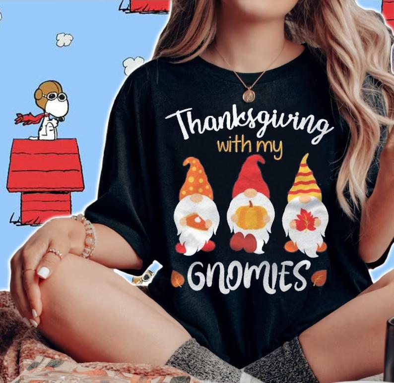 Autumn Gnome Gift Men Women Kids Thanksgiving Fall Gnome Shirt t-shirt