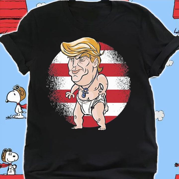 Baby Trump USA Flag Vintage Funny T-Shirt t-shirt