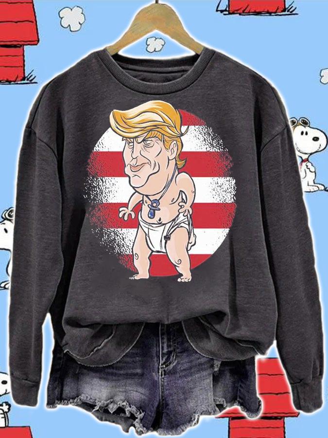 Baby Trump USA Flag Vintage Funny T-Shirt t-shirt