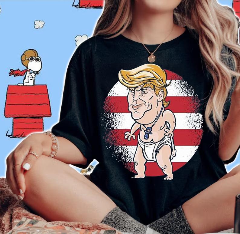 Baby Trump USA Flag Vintage Funny T-Shirt t-shirt