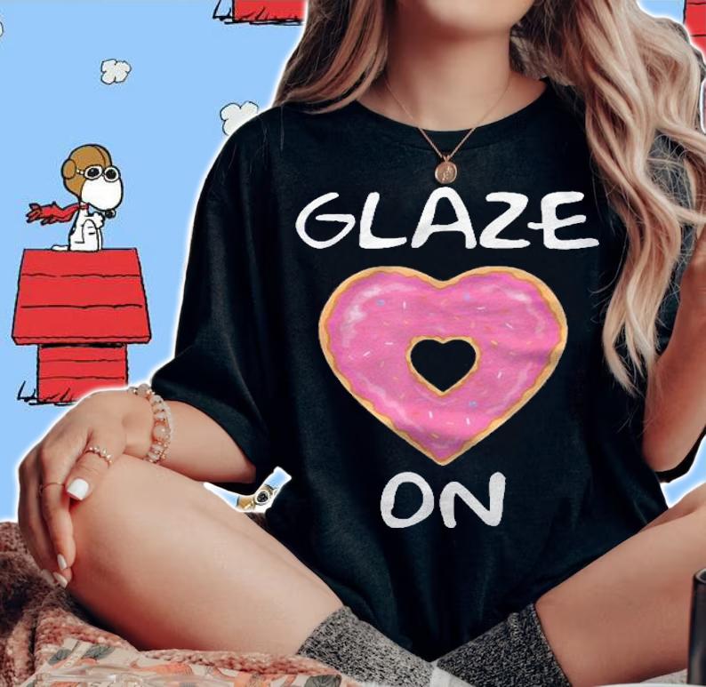 Bakers Dozen Glaze On Donut Heart Shirt t-shirt