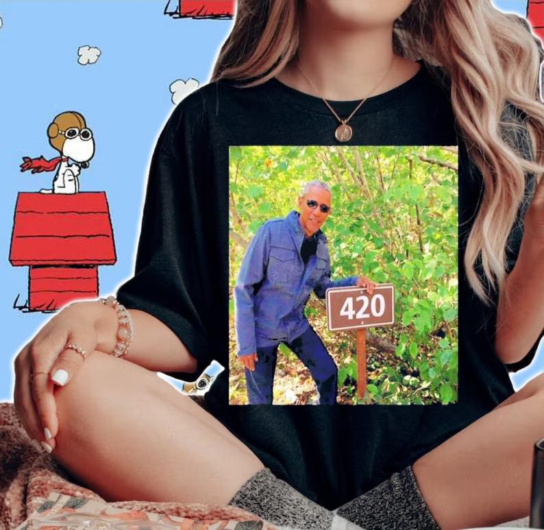 Barack Obama 420 Funny Shirt t-shirt
