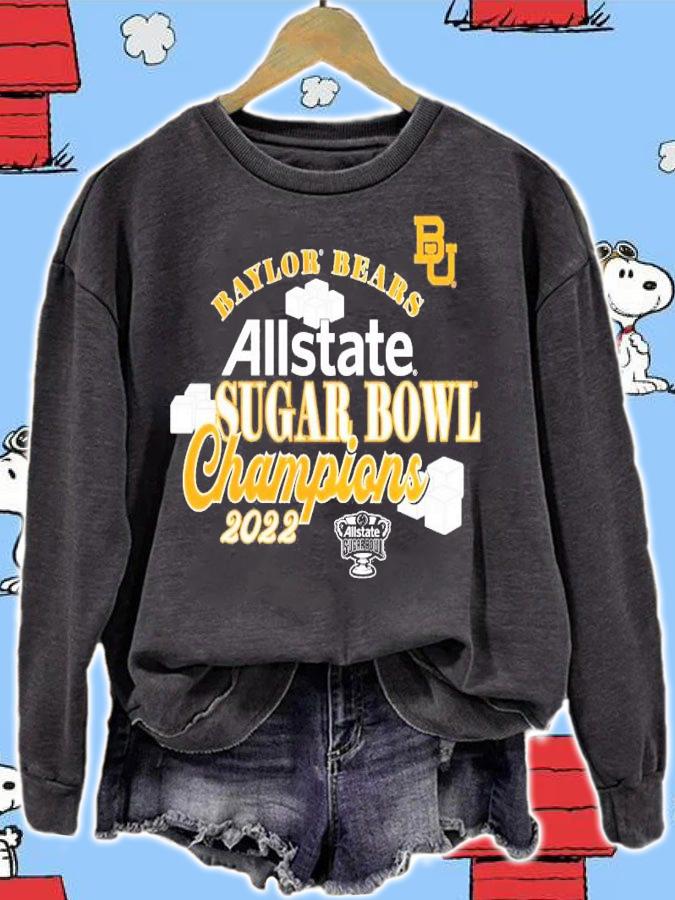 Baylor Bears Heathered Charcoal 2022 All State Sugar Bowl Champions Dive Shirt t-shirt sweatshirt
