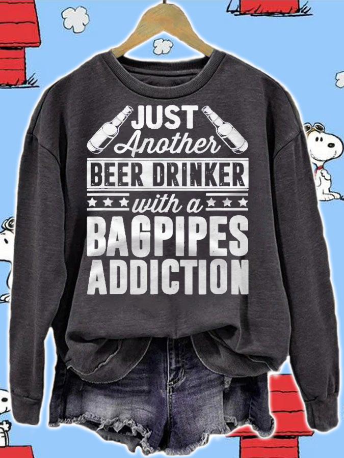 Beer Drinker With Bagpipes Addiction Shirt t-shirt