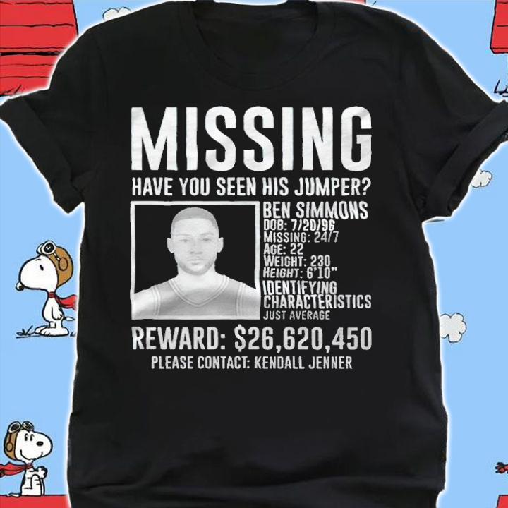 Ben Simmons Missing T-shirt t-shirt