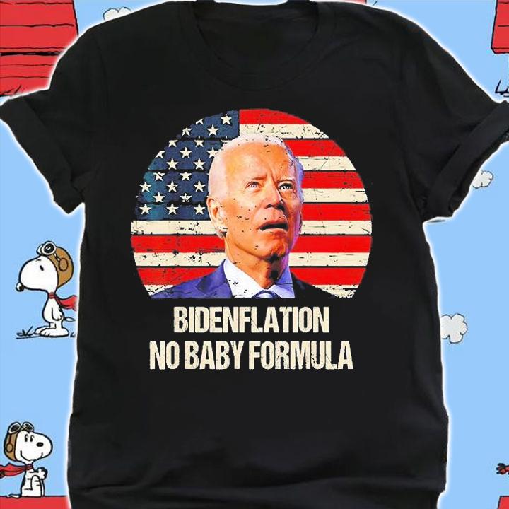 Bidenflation No Baby Formula Biden Anti Biden Reto Vintage T-Shirt t-shirt