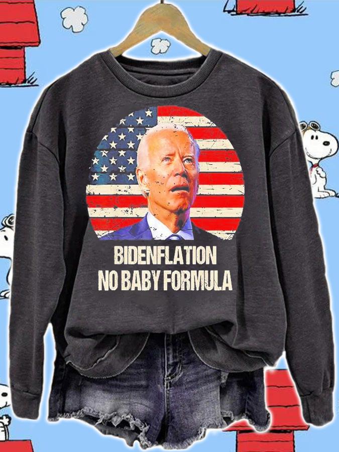 Bidenflation No Baby Formula Biden Anti Biden Reto Vintage T-Shirt t-shirt