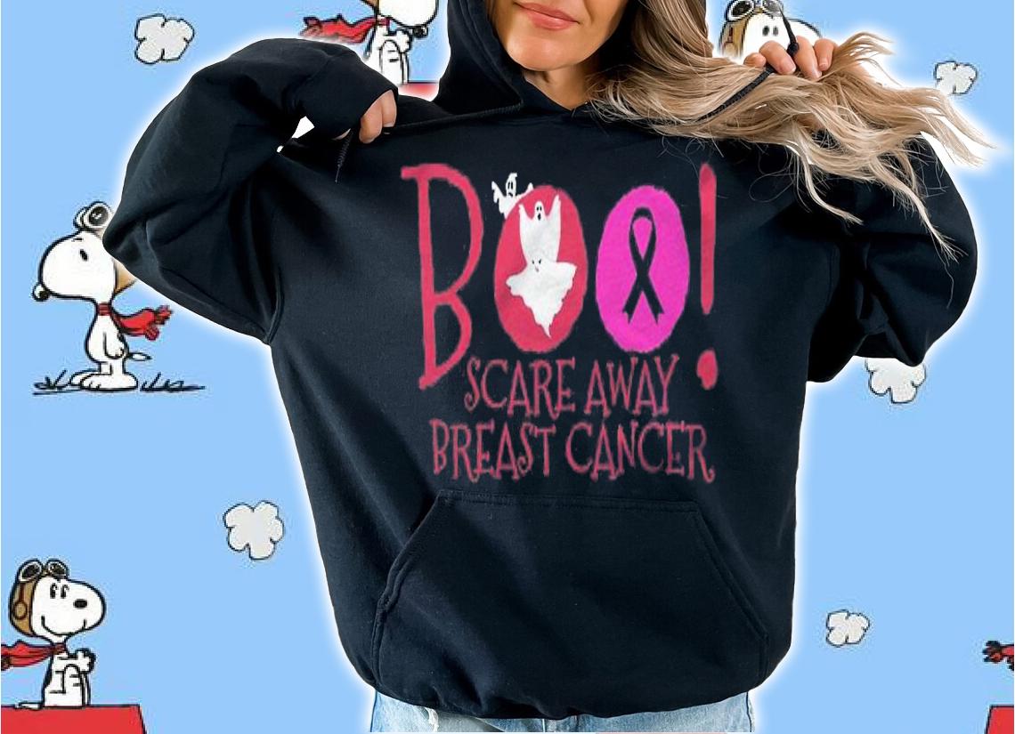 Boo Scare Away Breast Cancer Awareness Halloween Shirt t-shirt hoodie