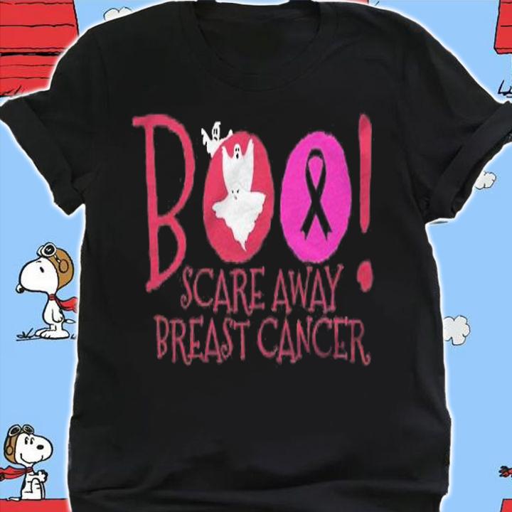 Boo Scare Away Breast Cancer Awareness Halloween Shirt t-shirt shirt