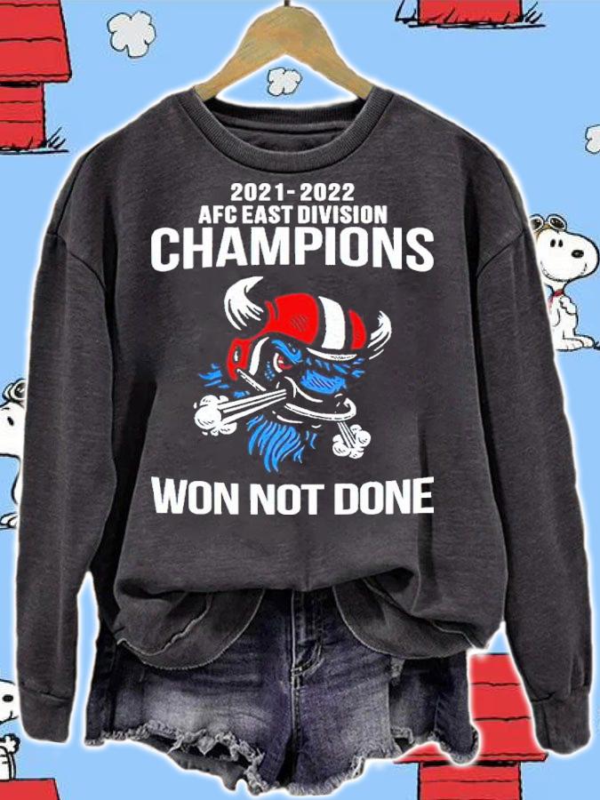 Buffalo Bills 2021-2022 AFC East Champions Won Not Done NFL Shirt t-shirt