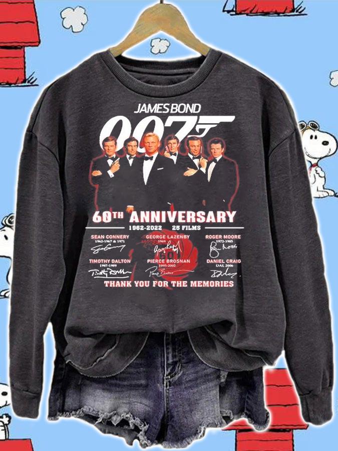 James Bond 007 60th Anniversary Thank You For The Memories Signatures T-Shirt t-shirt